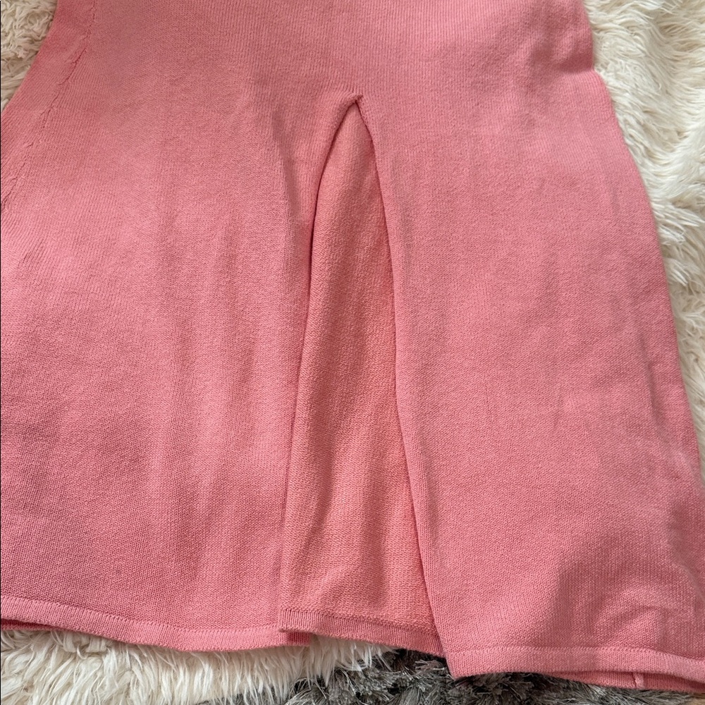 C&C California Pink and Cream Turtleneck Dress - Picture 4 of 5
